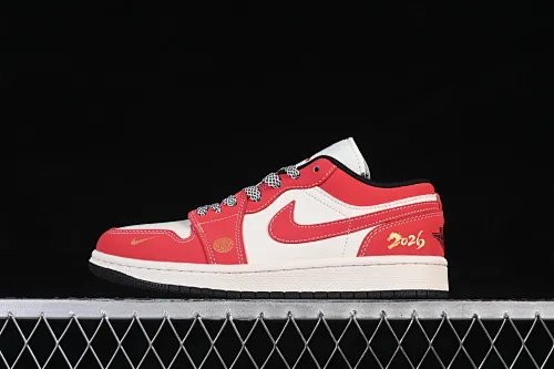 All categories Air Jordan Jordan series basketball shoes Air Jordan 1 Low High-end customized low-top sneakers Air Jordan 1 Low AJ1 Joe 1 Year of the Horse limited high-end customized low-top retro basketball shoes MZ9588-842